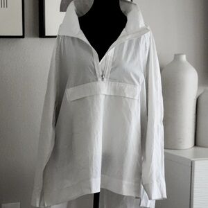 Athleta Women's White Quarter-Zip Jacket